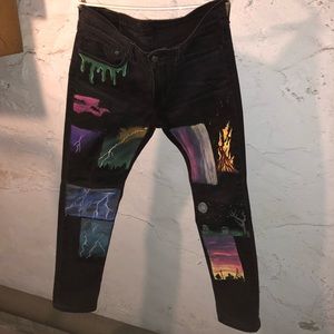 Dark Wash 511 Men’s Levi’s 34x34 hand made customs